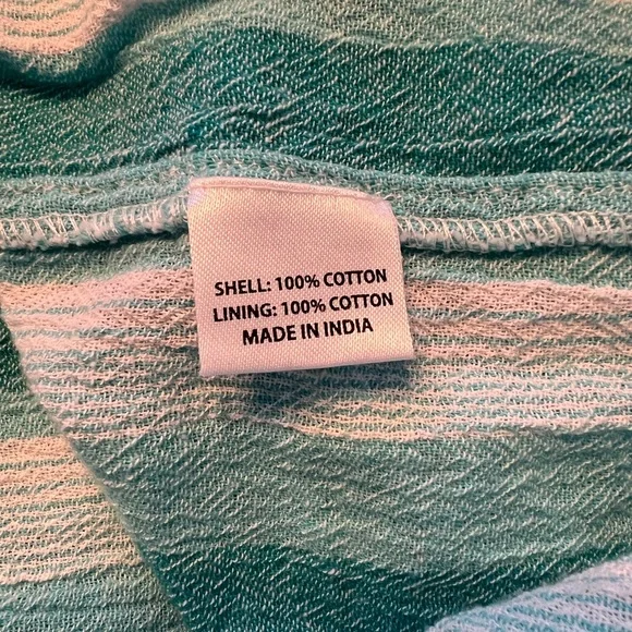 Tuckernuck Teal/White striped tiered Dress- oversized - Picture 8 of 9